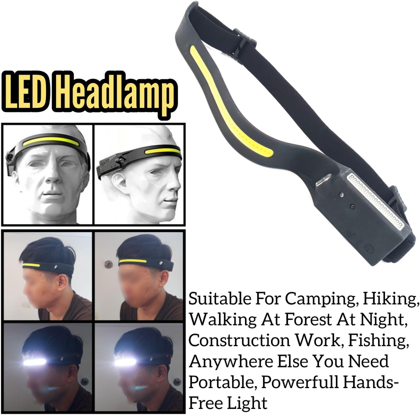 Led Light Lightweight Super Bright Sensor Head Lamp with 230° All Perspectives