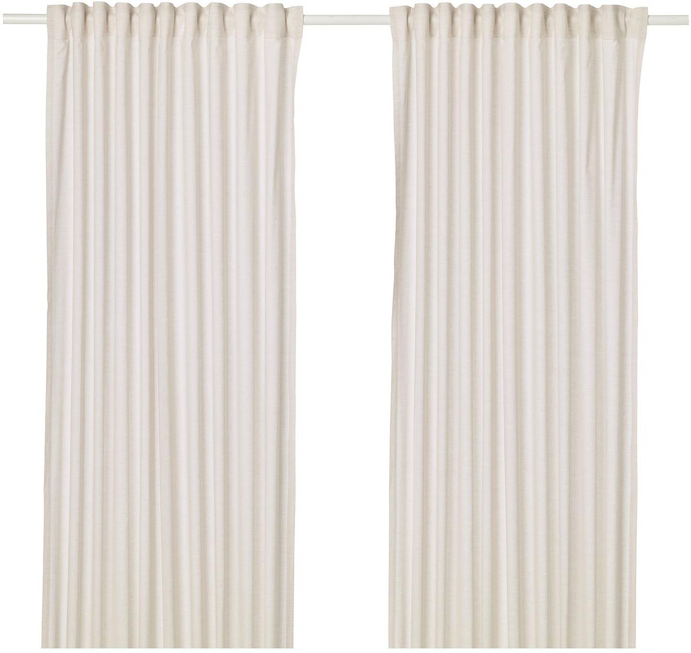 HANNALILL Curtains, 1 pair - beige 145x300 cm