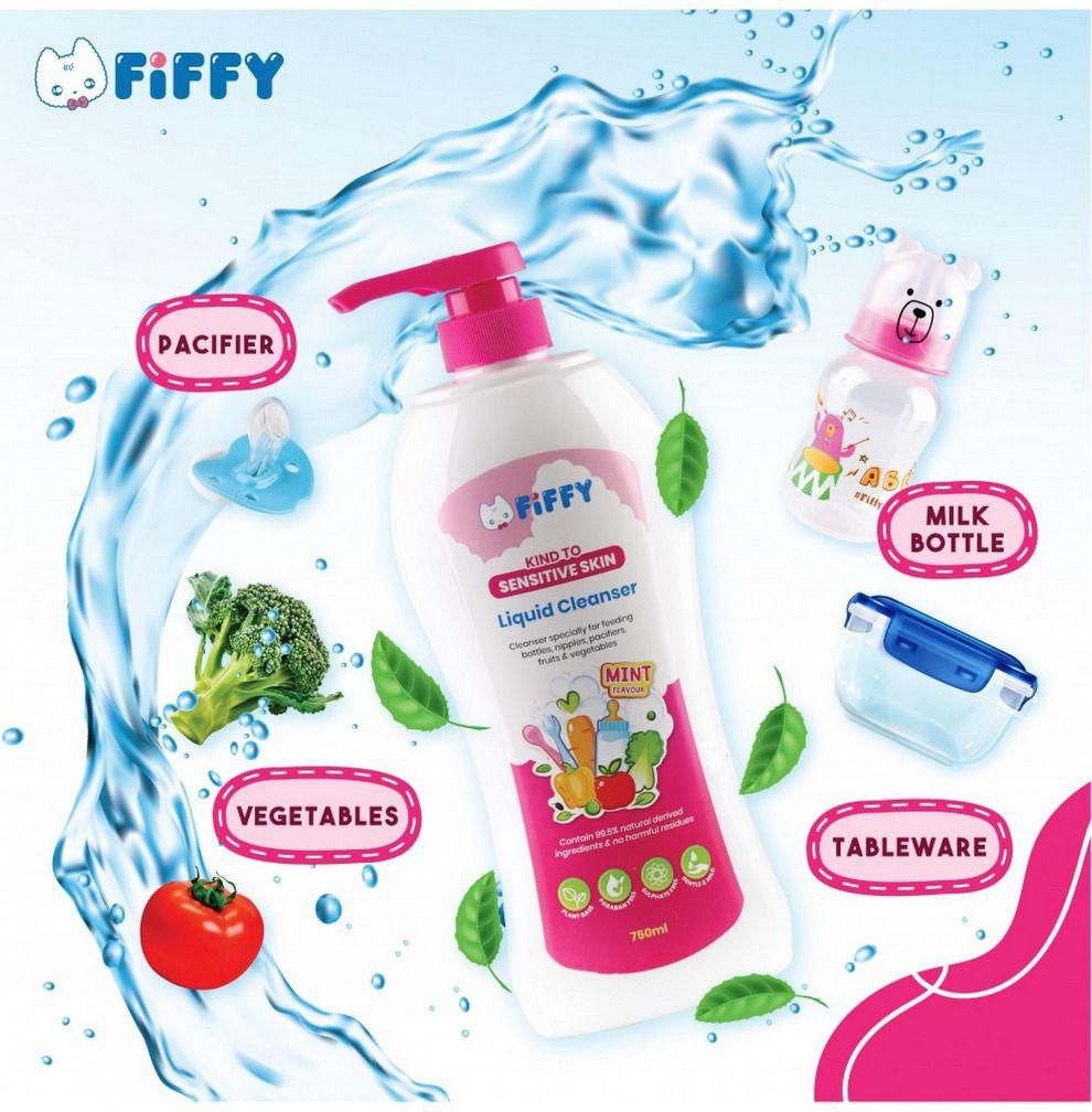 Fiffy - Baby Liquid Cleanser Mint Flavor - 750ml- Babystore.ae