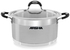 Stainless Steel Casserole With Lid Silver/Black 22 centimeter
