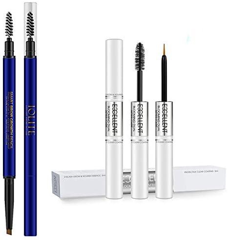 IOLITE Smart Eyebrow Growth Pencil With Mascara Brush Get Free Lashes Blooming Dual After Care 10ml for eyelashes