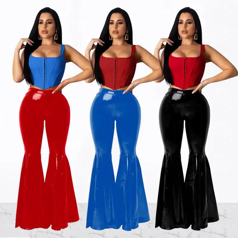 2021 Popular European America Sexy Women's Trumpet Pants Fashion Lady's Casual Suit Girl Trend Cloth
