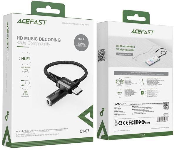 Acefast Audio Cable C1-07 USB-C To 3.5mm Female