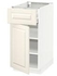 METOD / MAXIMERA خزانة قاعدة مع درج/باب, أبيض/Bodbyn أبيض-عاجي, ‎40x60 سم‏ - IKEA