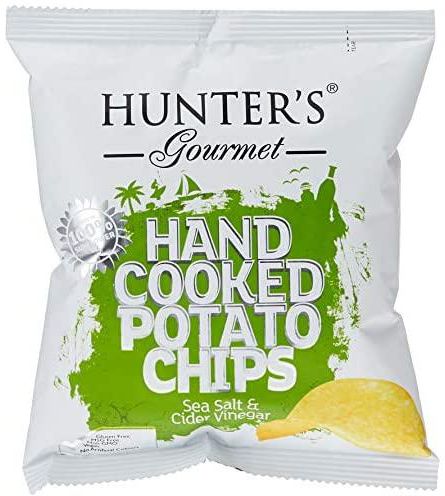 Hunter'S Gourmet Hand Cooked Potato Chips Sea Salt & Cider Vinegar - 40Gm