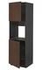 METOD High cab f oven w 2 doors/shelves, black Enköping/brown walnut effect, 60x60x200 cm - IKEA
