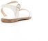 Ice Club Textured Leather Buckled Flat Sandals - White