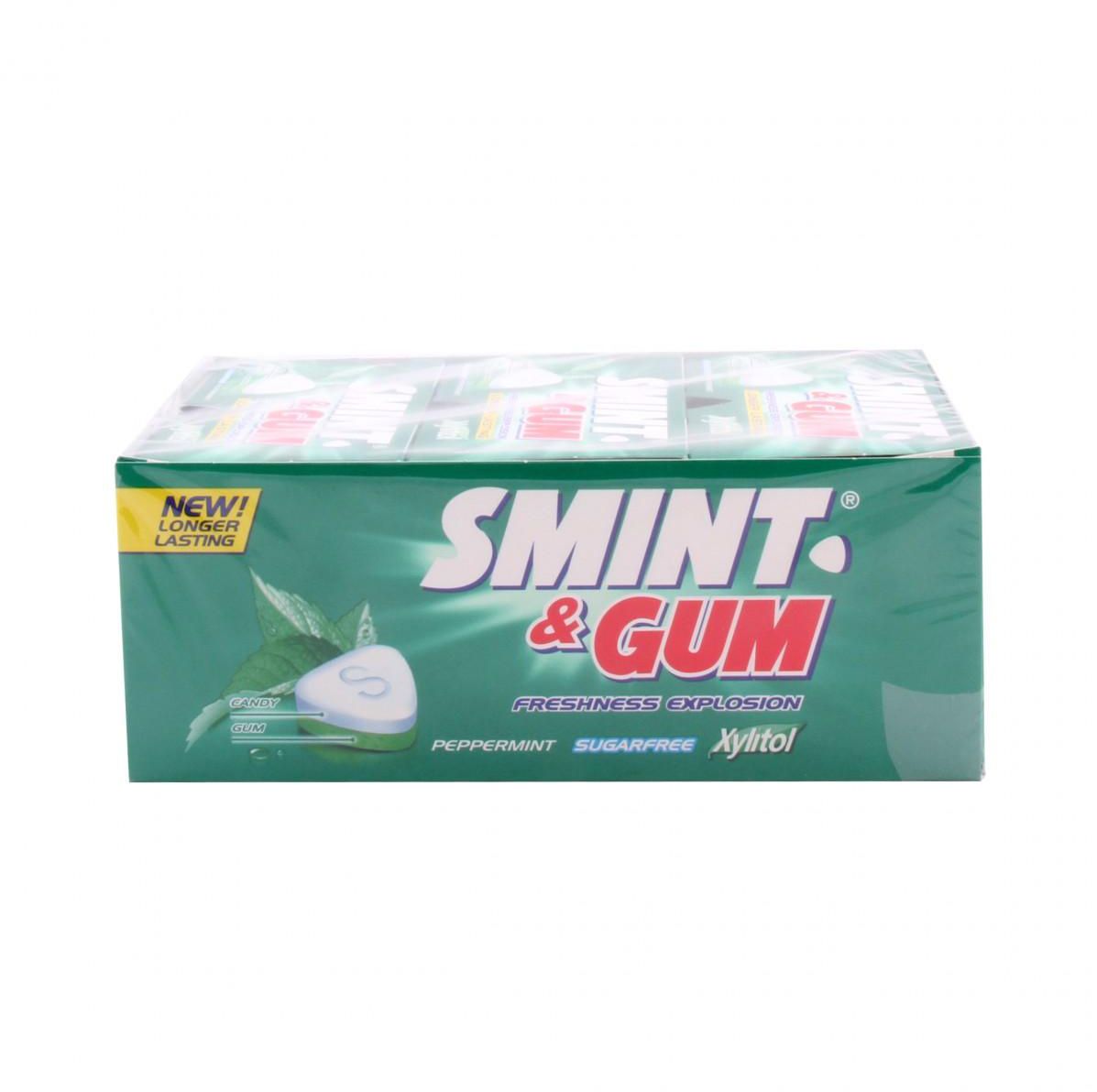 Smint- Peprmint Gum Sugar Free 18X13.6g