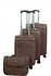 Leather Trolley Travel Bags by Track set of 4 bags