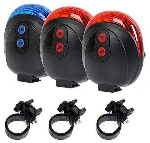 Fantastic Flower 5 LED Rear Bike Bicycle Tail Light Beam Safety Warning Red Lamp-Red Line