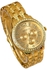 Geneva Watch With Crystal Accents And Stainless Steel Bracelet Band Quartz Watch