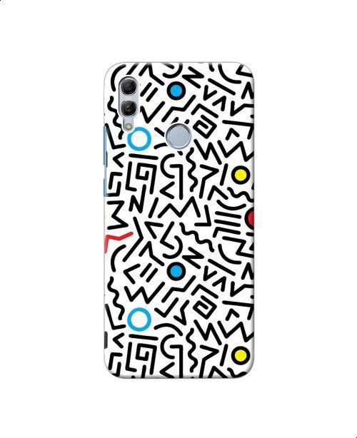80's Pattern No.1 Printed Back Cover For Honor 8X - Multi Color