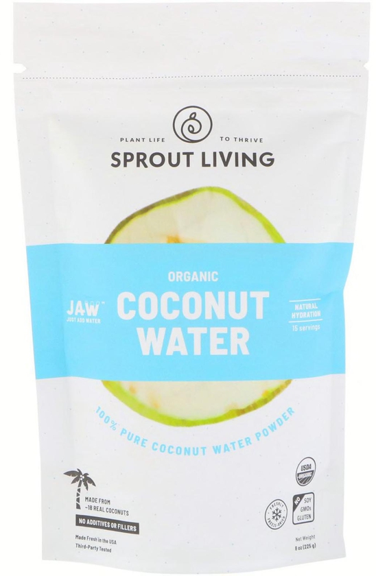 Sprout Living‏, مسحوق ماء جوز الهند العضوي، 8 أونصة (225 غرام)