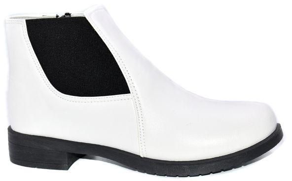Shoozy Stylish Leather Woman Boot - White