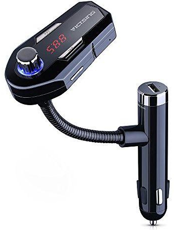 VicTsing Wireless Car Bluetooth FM Transmitter Radio Adapter Car Kit With 2 USB Car Charger