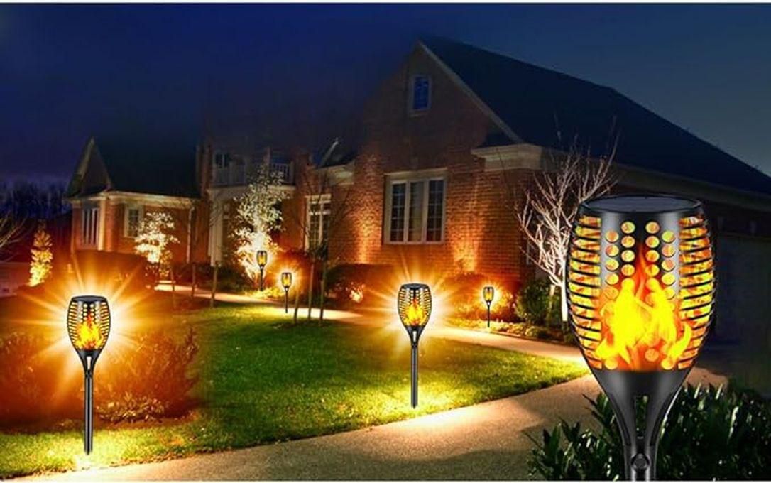 Flame Shape Garden Lights For Landscape And Pathway Decoration(12 LED)