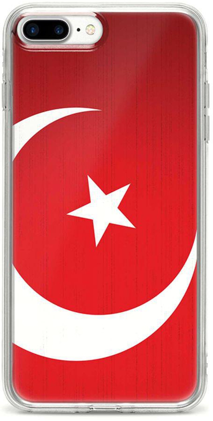 Protective Case Cover For Apple iPhone 8 Plus Flag Of Turkey Full Print