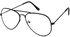 Aviator Metal Frame Flat Glasses Black Big Frame Driving Eyewear