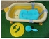 Foldable Baby Bath Tub Floating Water Pad Support With Cup And Cape