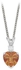 Heart Shaped Smoky Quartz and Cubic Zirconia Pendant Necklace in Sterling Silver.1.02ct.tw