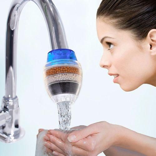 Faucet Activated Carbon Water Filte Purifier For Faucet Tap - Blue