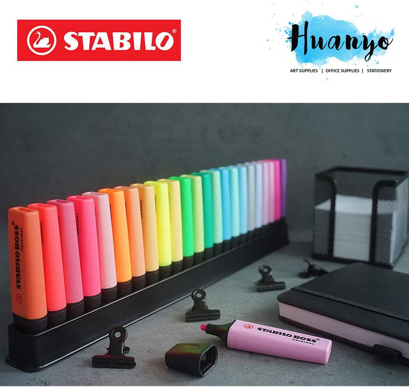 Stabilo Boss Original &amp; Pastel Color Highlighter Text liner Desk Set