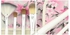 Makeup For You - Elegant 12 Pieces Cosmetic Set Makeup Brush Kit with Flower design Bag (Pink) -  FAS-MB-19-P