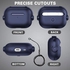 Protective Case for Airpods Pro 2 Mobile (with Locking Cover) (Front LED Visible) (Navy)