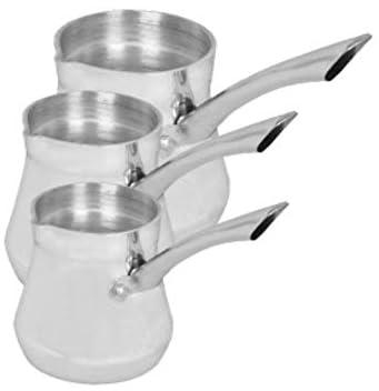 Set of 3 Pcs Coffe Pot, Silver_ with one years guarantee of satisfaction and quality