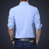 b'High Quality Business Casual Slim Fit Shirts For Men, Long Sleeves, Dark Blue, Sky Blue, Dark Gray, M-5XL'