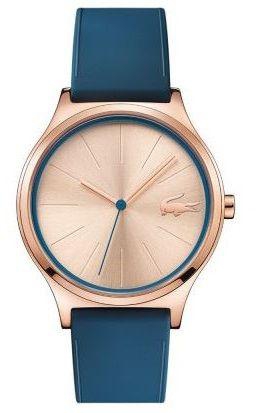 Lacoste Women's Rose Gold Dial Silicone Band Watch - 2000944