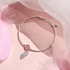 Heart Natural Strawberry Crystal Pink Bracelet