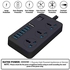 DEYINVI Universal Extension Lead Power Strips, 6 USB Wall Plug Adapter, 3 Way Cable Surge Protector, Fuse and Shutter USB Hub Socket 5m Electrical Power Accessories Extension Cord (Black,5m)