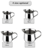 Milk Frothing Pitcher 240ml Silver 12.00 x 8.00 x 8.00cm