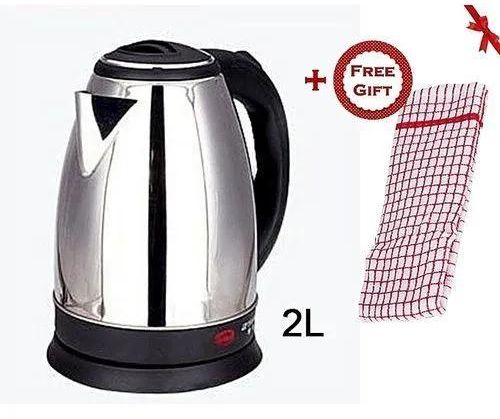 Scarlett Cordless Electric Kettle- Silver + Free Gift Hand Towel