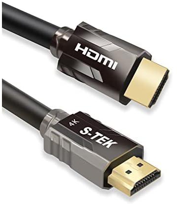 S-TEK HDMI Cable 4K [2M/6.6Ft] | HDMI 2.0 18Gbps High-Speed 4K@60Hz HDMI to HDMI Video Wire Ultra HD 3D 4K HDMI Cord Compatible with MacBook Pro UHD TV Nintendo Switch Xbox Playstation PS5/4 PC Laptop