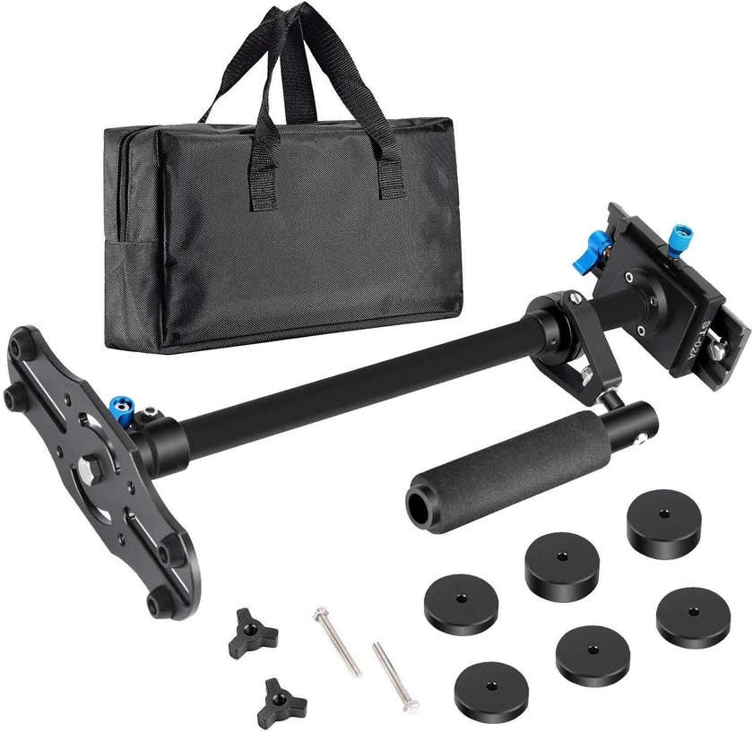 DMK Power Coopic St-02A Aluminum 24Inch/60cm Handheld Stabilizer With Screw Quick Shoe Plate For Canon 6D Mark Ii DSLR Camera Video Dv Up To 6.6 Pounds/3 Kilograms (Black)