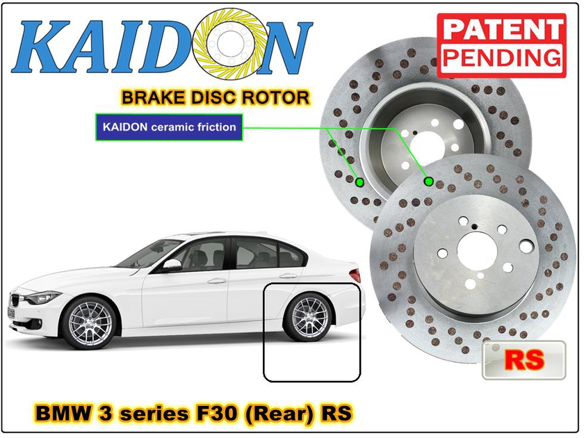 Kaidon-Brake BMW 318i F30 Disc Brake Rotor (REAR) type "RS" spec