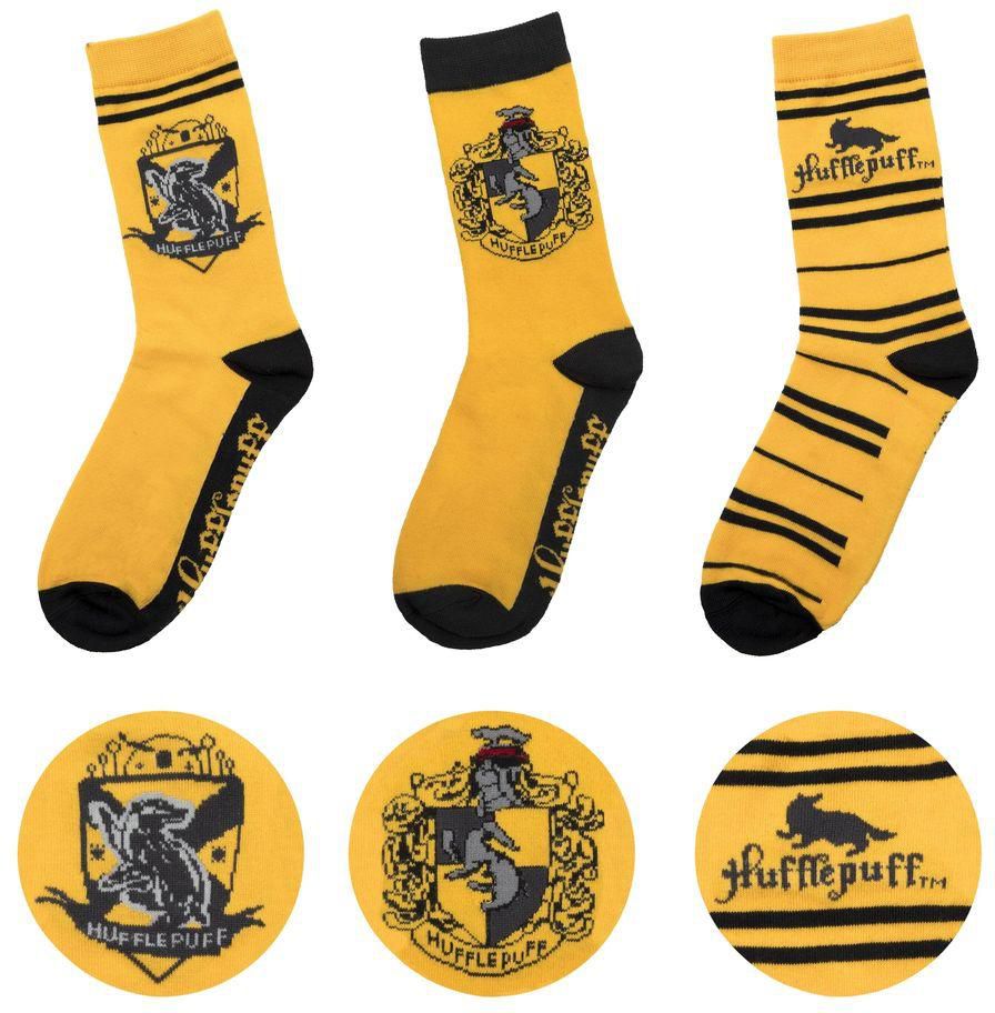 Cinereplicas Harry Potter Crew Socks (Set of 3) - Hufflepuff
