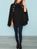 Women's Coat Solid Color Loose Button Decoration Flare Sleeve Overcoat
