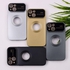 Iphone 15 - Metallic Color Silicone Cover With Camera Lens Protector - Silver