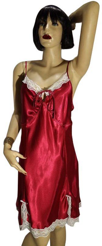 Chemise For Women - Fuchsia And White, 3 X Large