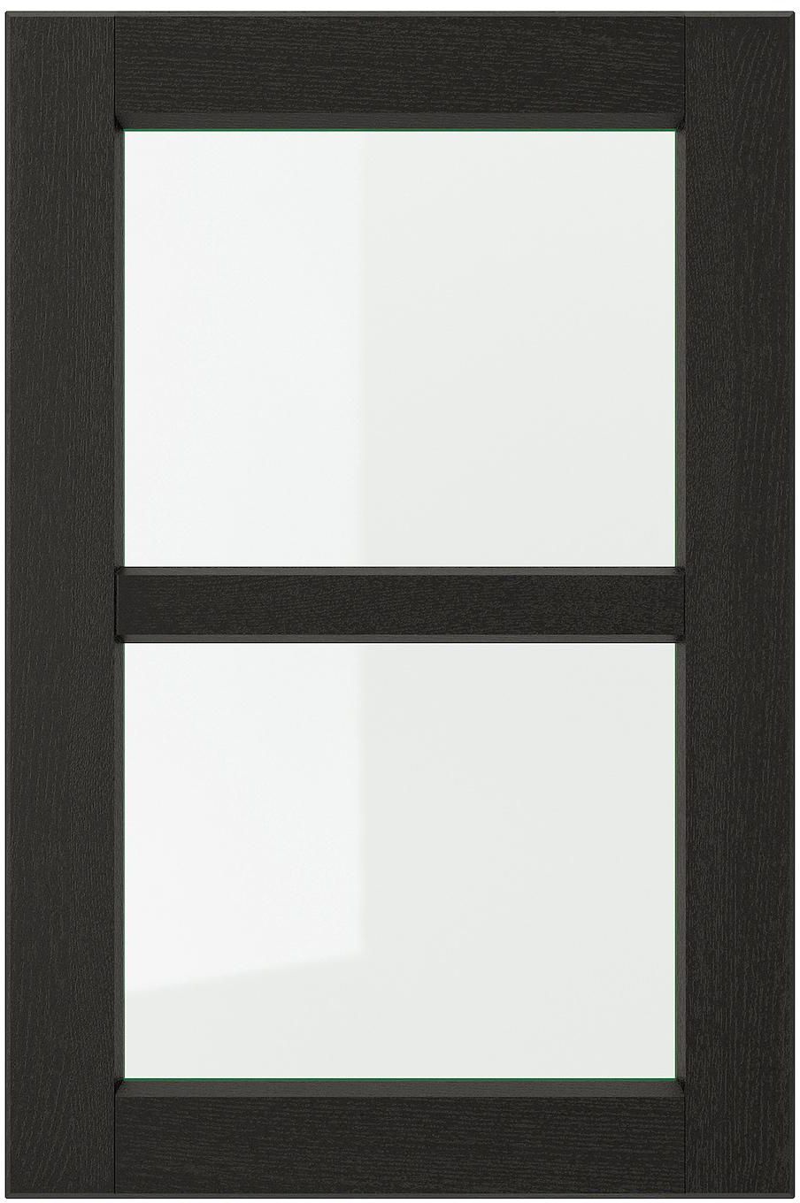 LERHYTTAN Glass door - black stained 40x60 cm
