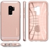 Spigen Samsung Galaxy S9 PLUS Neo Hybrid cover / case - Pale Dogwood with Herringbone pattern and Platinum Gold frame