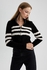 Defacto Woman Tricot Slim Fit Polo Neck Long Sleeve Cardigan