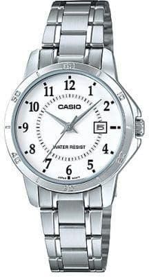 Get Casio LTP-V004D-7BUDF Analog Dress Watch for Men, Stainless Steel Band - Silver with best offers | Raneen.com