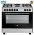 Beko GE12121DX 90X60, 4Gas + 2Hot Plate, Electric Oven & Grill - Inox