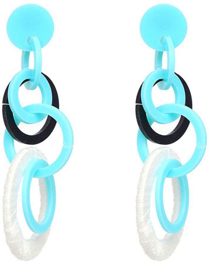 Multi-Layered Round Hollow Long Drop Earrings