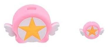 Silicone Charger Bite With Cable Protector Star And Wings Design Set Of 2 Pieces - Multicolor