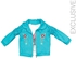 Dandasha Turquoise & White Blended Cotton & Polyester "Long Sleeves Top & Jacket" Set